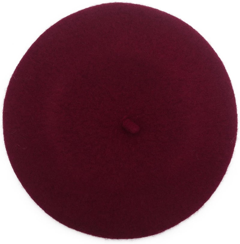 ZLYC Wool Kids Beret Hat Girls Solid Color Artist French Beret Cap - Image 2